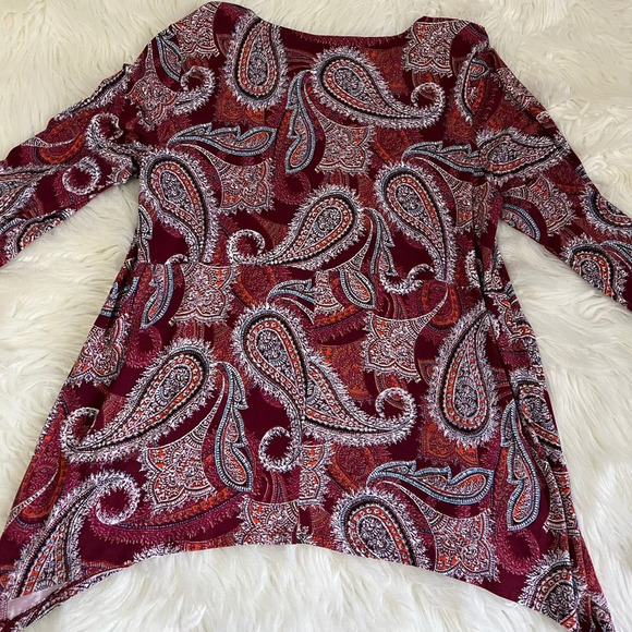 Ruby Rd. Paisley Blouse Size Large - Picture 6 of 8
